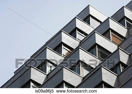 Stock Photography - Apartment block, low angle view. Fotosearch