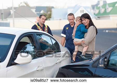 Stock Photo - Car accident scene. Fotosearch