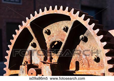 Close up detail of rusting cogwheel View Large Photo Image Stock Photography - Close up detail of rusting cogwheel. Fotosearch
