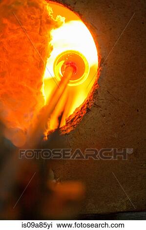 Close up of furnace in glass factory View Large Photo Image Stock Image - Close up of furnace in glass factory. Fotosearch