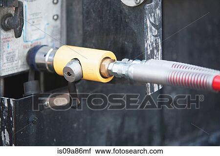 Stock Image - Close up of natural gas pump. Fotosearch