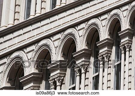Detail of arched window in building View Large Photo Image Stock Image - Detail of arched window in building. Fotosearch