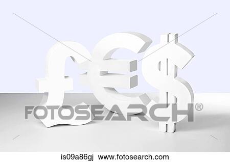 Dollar, Euro and Pound signs on white background View Large Photo Image Stock Image - Dollar, Euro and Pound signs on white background. Fotosearch