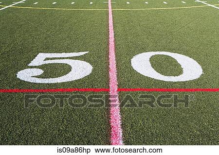 Fifty yard line on American football field View Large Photo Image Stock Photography - Fifty yard line on American football field. Fotosearch