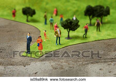 Figurines on pretend grass with trees View Large Photo Image Stock Image - Figurines on pretend grass with trees. Fotosearch
