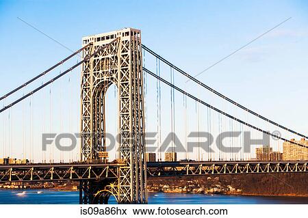 George Washington Bridge, New York, USA View Large Photo Image Stock Photo - George Washington Bridge, New York, USA. Fotosearch