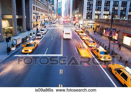 High angled view of yellow cabs in a row New York City, USA View Large Photo Image Stock Photograph - High angled view of yellow cabs in a row New York City, USA. Fotosearch