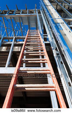 Ladder leading to construction frame View Large Photo Image Stock Image - Ladder leading to construction frame. Fotosearch