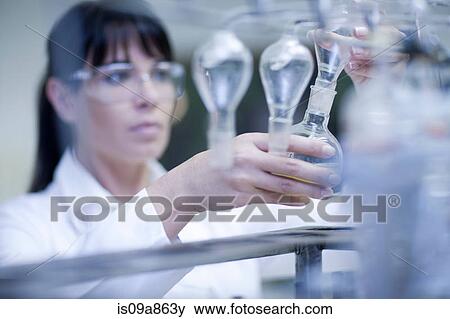 Oenologist monitoring sample testing in laboratory View Large Photo Image Stock Photo - Oenologist monitoring sample testing in laboratory. Fotosearch