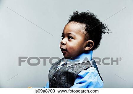 Portrait of baby boy wearing waistcoat, shirt and tie View Large Photo Image Stock Image - Portrait of baby boy wearing waistcoat, shirt and tie. Fotosearch
