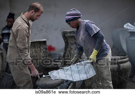 Potters working View Large Photo Image Stock Image - Potters working. Fotosearch