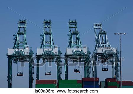 Shipping cranes at the Port of Los Angeles, California, USA View Large Photo Image Stock Image - Shipping cranes at the Port of Los Angeles, California, USA. Fotosearch
