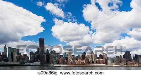 Skyline of New York City View Large Photo Image Stock Image - Skyline of New York City. Fotosearch