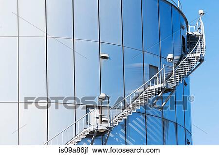 Stock Image - Staircase on oil tanker. Fotosearch