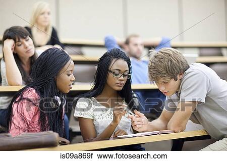 Stock Image - Students in lecture. Fotosearch