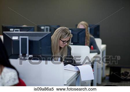 Students using computers in class View Large Photo Image Stock Photography - Students using computers in class. Fotosearch