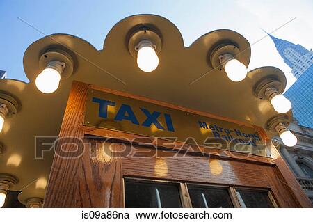 Taxi rank booth New York City, USA View Large Photo Image Stock Image - Taxi rank booth New York City, USA. Fotosearch