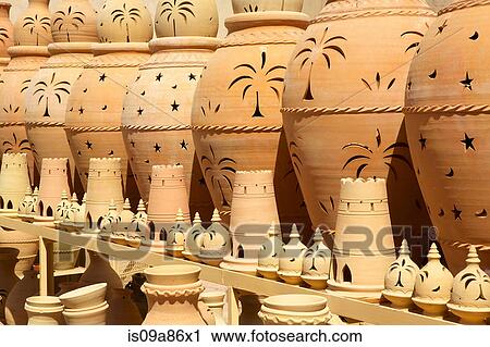 Terracotta pots in Nizwa Castle. Nizwa, Oman View Large Photo Image Stock Image - Terracotta pots in Nizwa Castle. Nizwa, Oman. Fotosearch
