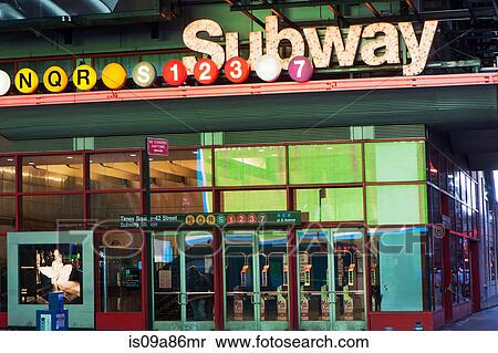 Stock Photography - Times Square subway station, New York City, USA. Fotosearch