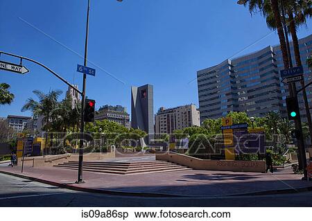 Traffic signals in downtown Los Angeles, USA View Large Photo Image Stock Photography - Traffic signals in downtown Los Angeles, USA. Fotosearch
