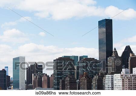 Trump Towers and Manhattan skyline View Large Photo Image Stock Photograph - Trump Towers and Manhattan skyline. Fotosearch