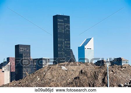 Trump World Tower behind pile of soil in New York City, USA View Large Photo Image Stock Image - Trump World Tower behind pile of soil in New York City, USA. Fotosearch
