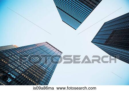 View of three skyscrapers from below View Large Photo Image Stock Image - View of three skyscrapers from below. Fotosearch