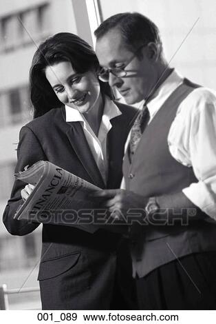 Business people reading View Large Photo Image Stock Photo - Business people reading. Fotosearch