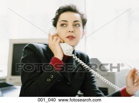 Business woman on phone View Large Photo Image Stock Image - Business woman on phone. Fotosearch