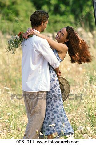 Stock Image - Couple embracing. Fotosearch