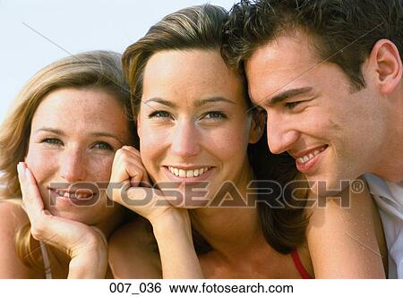 Three friends View Large Photo Image Stock Photograph - Three friends. Fotosearch