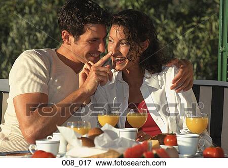 Couple having breakfast View Large Photo Image Stock Photo - Couple having breakfast. Fotosearch
