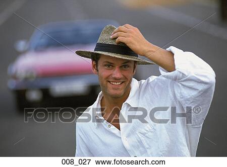 Stock Photo - Man in hat. Fotosearch