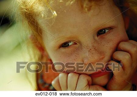 Stock Photo - Portrait of girl. Fotosearch