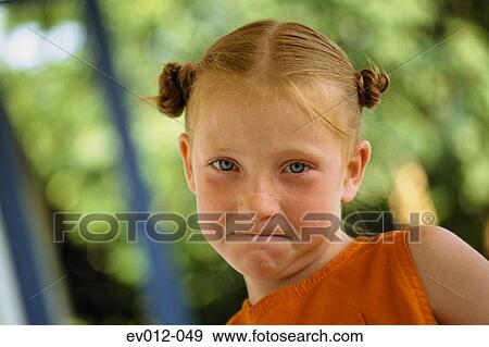 Stock Photo - Portrait of girl. Fotosearch