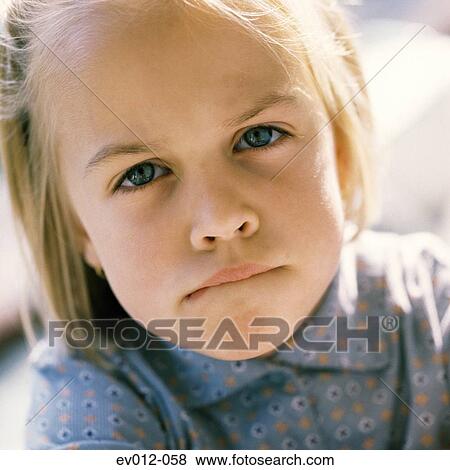 Stock Photo - Portrait of girl. Fotosearch