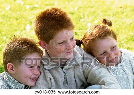 Stock Photography - Brothers and sister. Fotosearch