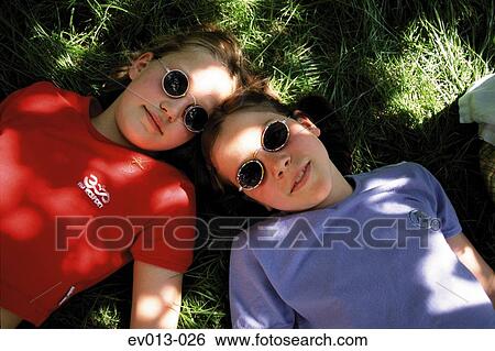Stock Photograph - Two girls. Fotosearch