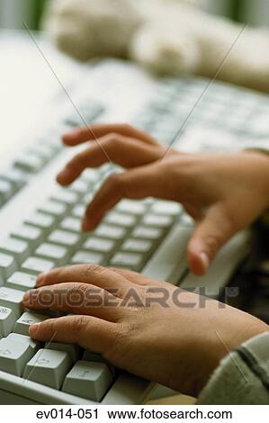 Child typing View Large Photo Image Stock Image - Child typing. Fotosearch