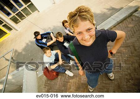 Stock Photograph - Gang of youths. Fotosearch