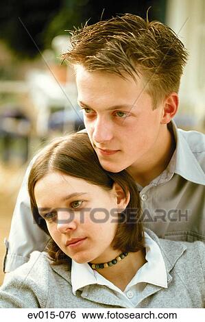 Stock Photograph - Teenage couple. Fotosearch