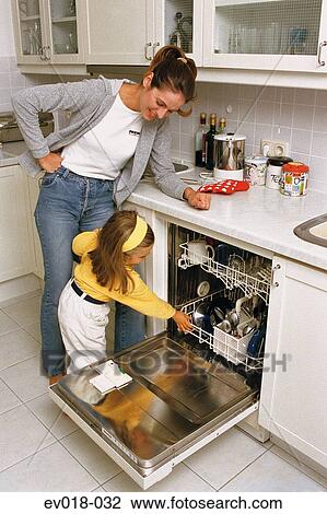 Mother and daughter in kitchen View Large Photo Image Stock Image - Mother and daughter in kitchen. Fotosearch