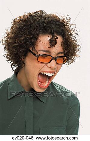 Girl screaming View Large Photo Image Stock Photograph - Girl screaming. Fotosearch