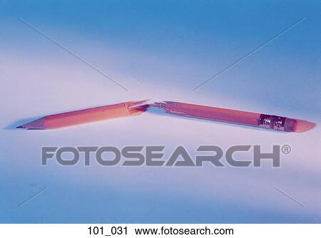 Stock Image - Broken pencil. Fotosearch