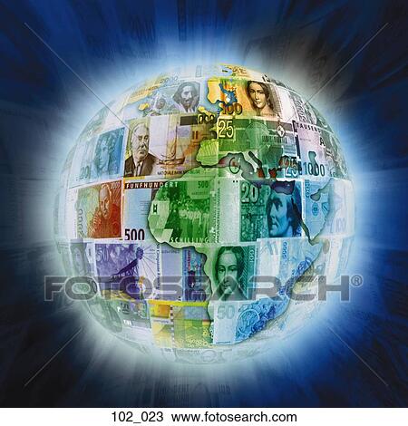 Stock Image - International currency. Fotosearch