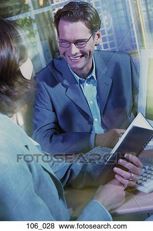 Stock Photo - Business people talking. Fotosearch