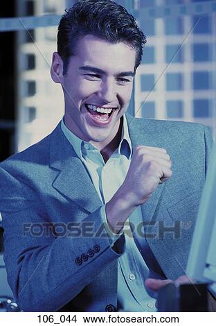 Picture - Businessman laughing. Fotosearch