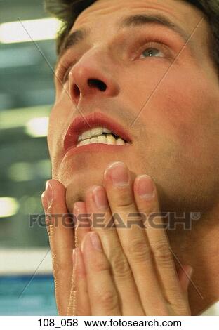 Anxious businessman View Large Photo Image Stock Photo - Anxious businessman. Fotosearch