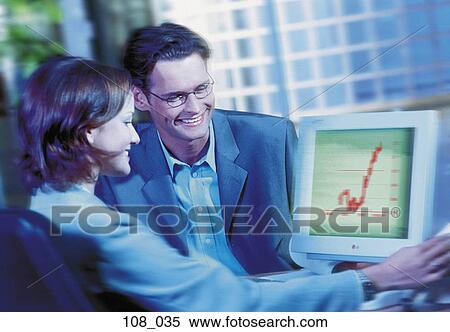 Business people at computer View Large Photo Image Stock Photography - Business people at computer. Fotosearch