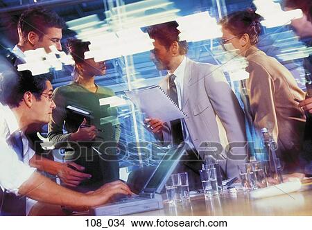 Picture - Business people at work. Fotosearch